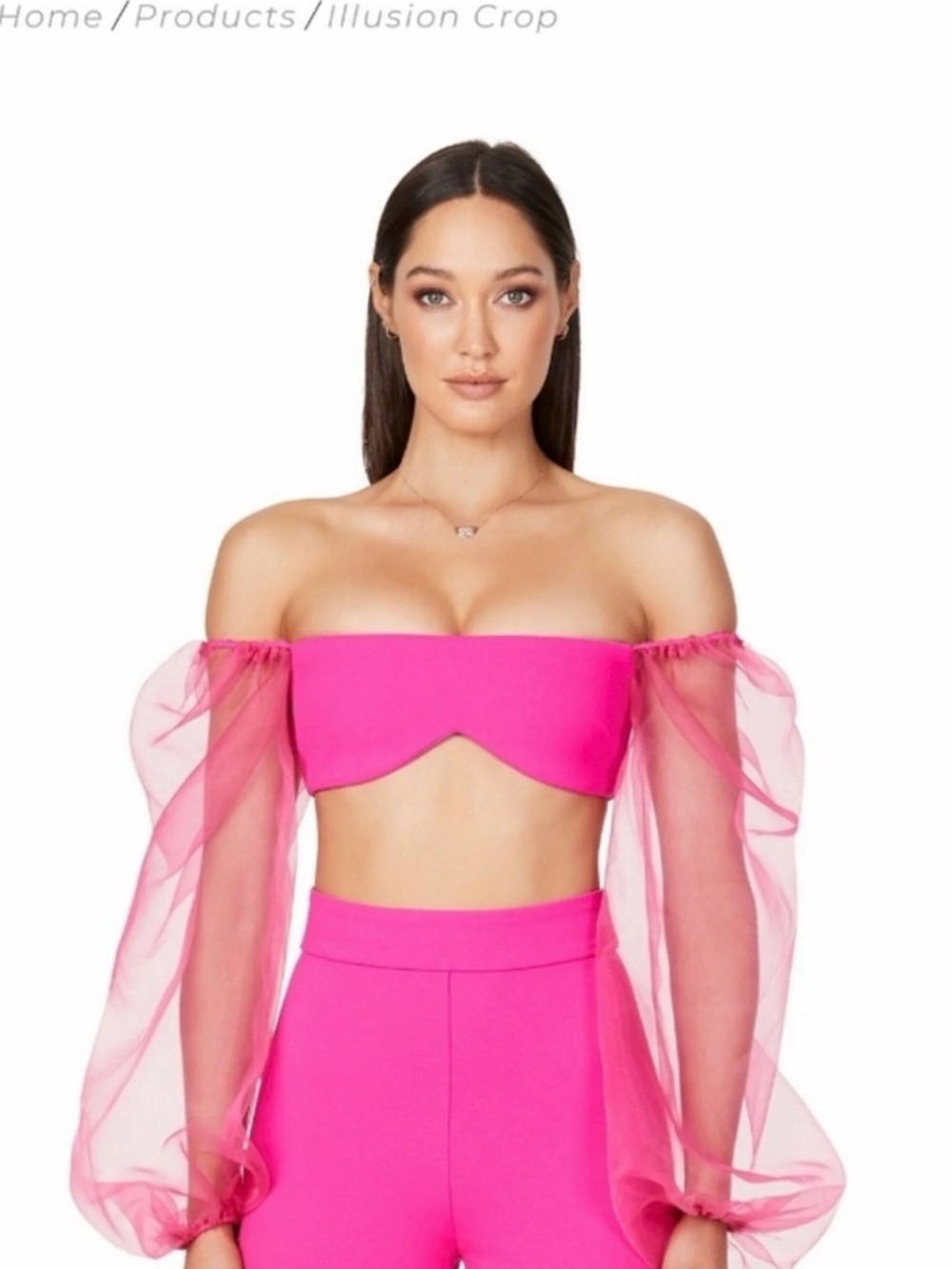 Nookie Bright Hot Pink Spaghetti Strap Top